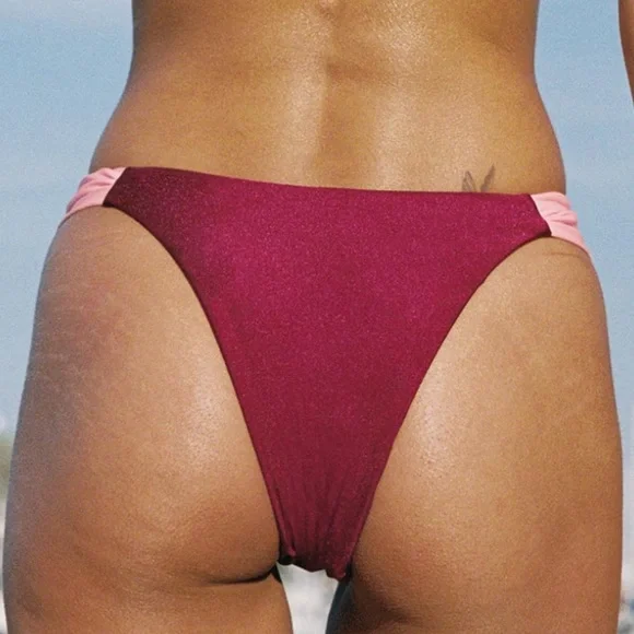 Princess Polly Red Ruched Bikini Bottom - Picture 7 of 8